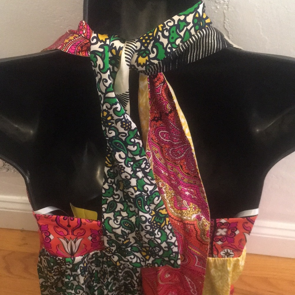 NWT vintage Alice and Trixie destiny patchwork halter dress extra small - Picture 2 of 5